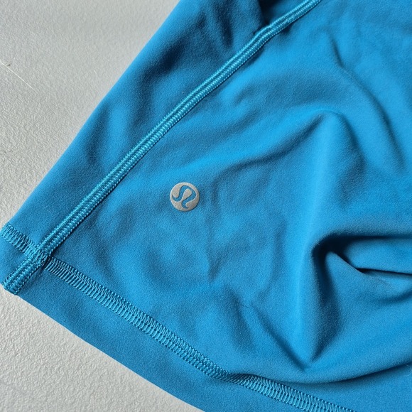 Lululemon Shorts Womens 6 Hawaiian Blue Wunder Train 6" Bike Pockets High Rise - Picture 3 of 10